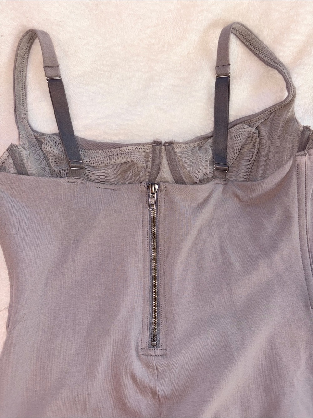 SKIMS Corset Mini Dress Mauve Grey sz L - Picture 5 of 9